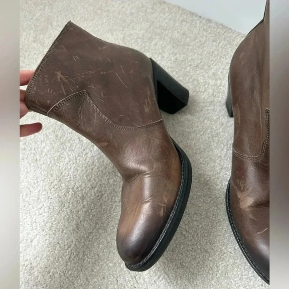 Palladium PLDM Womens Size 39 US Heeled Booties Boots Brown Leather - Picture 3 of 13